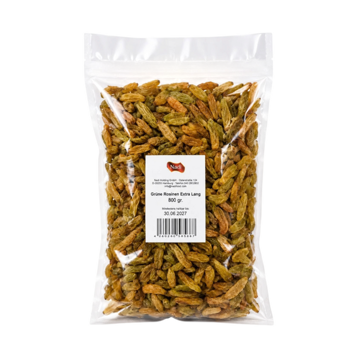 Nadi - Grüne Rosinen (Extra Long) 800gm
