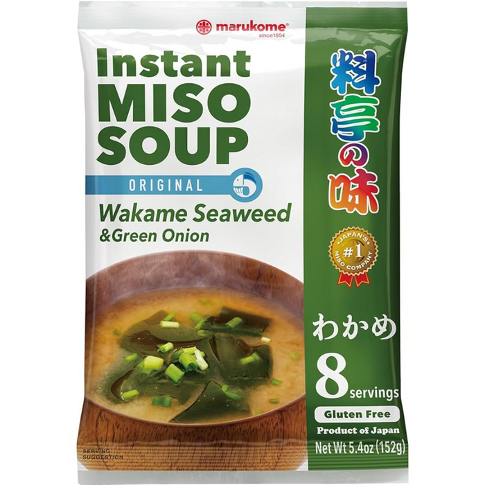 Marukome Instant Miso Soup - Wakame Seaweed & Green Onion 152gm