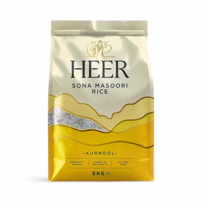 Heer Sona Masoori Rice 5kg - BBE: 05.2028