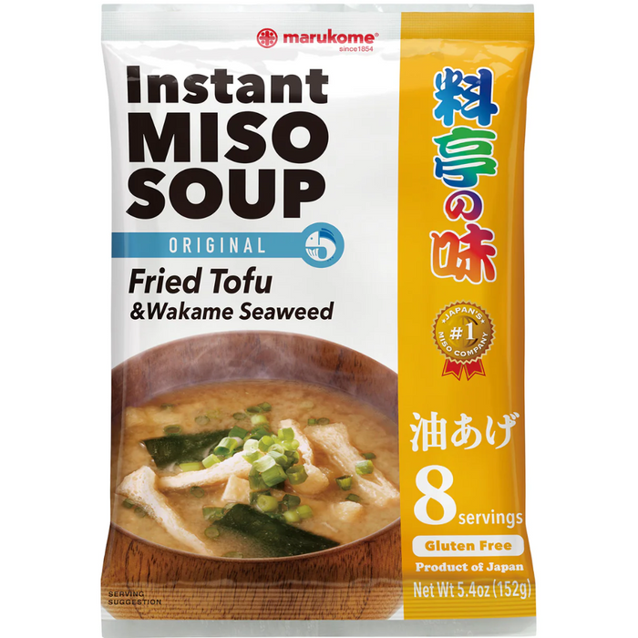 Marukome Instant Original Miso Soup - Fried Tofu & Wakame 152gm
