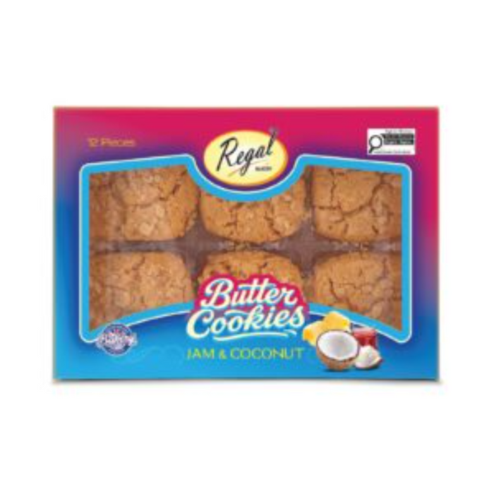 Regal Butter Cookies - Jam & Coconut (12pcs) 250gm
