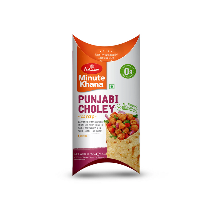 Frozen Haldiram's Minute Khana - Punjabi Choley Wrap 156gm - Only Berlin Delivery