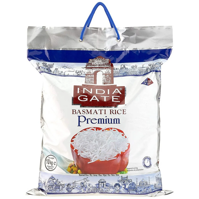 India Gate Basmati Rice - Premium 10kg (BBE: 12.2027)