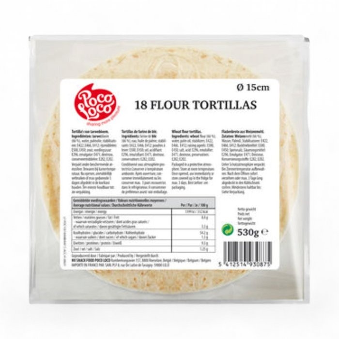 Poco Loco - 18 Flour Tortillas (15cm) 530gm