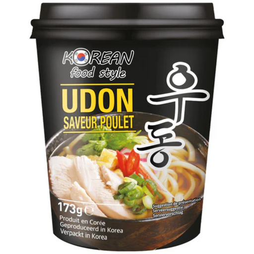Korean Food Style Udon Cup Noodles - Saveur Poulet 173gm