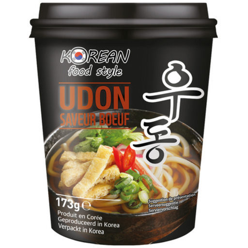 Korean Food Style Udon Cup Noodles - Saveur Boeuf 173gm
