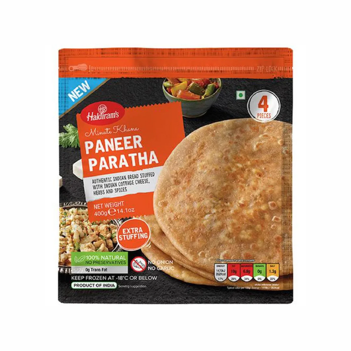 Frozen Haldiram's Paneer (Tofu) Paratha (4pcs) 400gm - Only Berlin Delivery