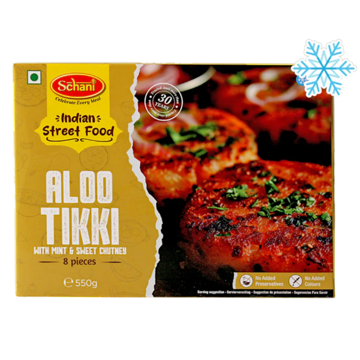 Frozen Schani Aloo Tikki With Mint & Sweet Chutney (8pcs) 550gm - Only Berlin Delivery