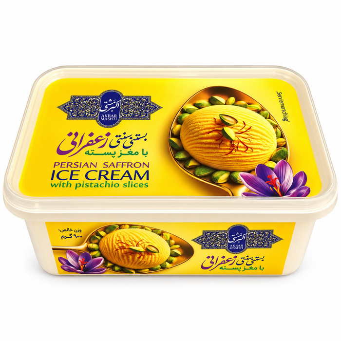 Akbar Mashti - Persian Saffron Ice Cream 900ml (Only Berlin Delivery)
