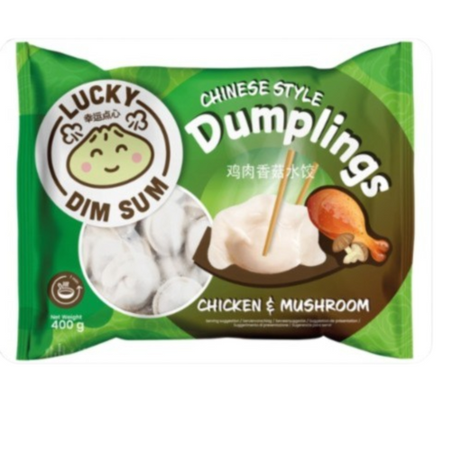 Frozen Lucky Dim Sum Chinese Style Dumpling - Chicken & Mushroom 400gm
