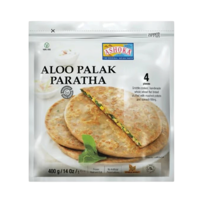 Frozen Ashoka Aloo Palak Paratha (4pcs) 400gm Bundle - Only Berlin Delivery (Choose your Quantity)