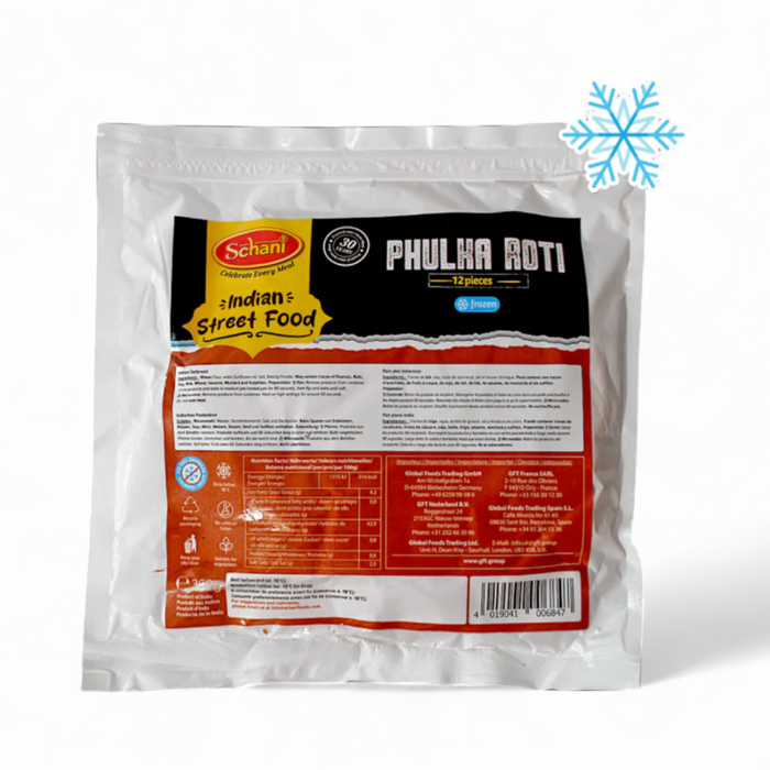 Frozen Schani Phulka Roti (12pcs) 360gm - Only Berlin Delivery