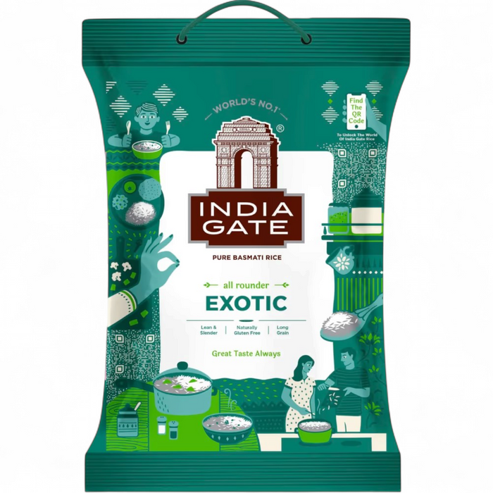 India Gate Basmati-Reis – Exotisch 5 kg (MHD: 08.2026) (Nur 1 pro Bestellung)
