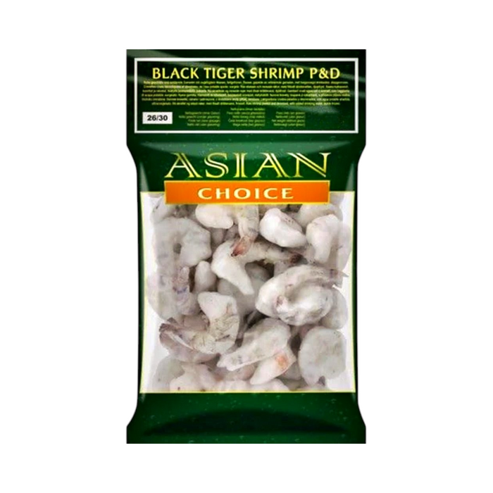 Frozen Asian Choice Black Tiger Shrimps P&D (26/30) 700gm  - Only Berlin Delivery