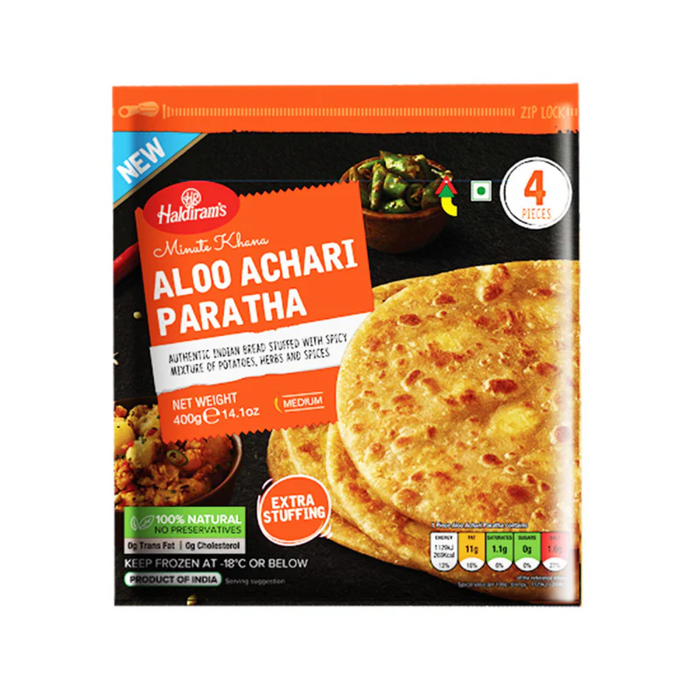 Frozen Haldiram's Aloo Achari Paratha (4pcs) 400gm - Only Berlin Delivery