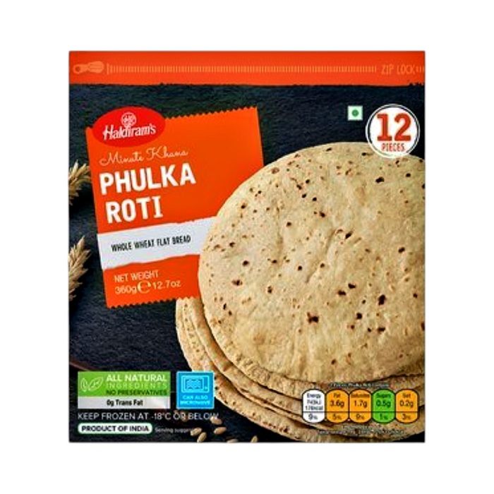 Frozen Haldiram's Phulka Roti (12pcs) 360gm - Only Berlin Delivery