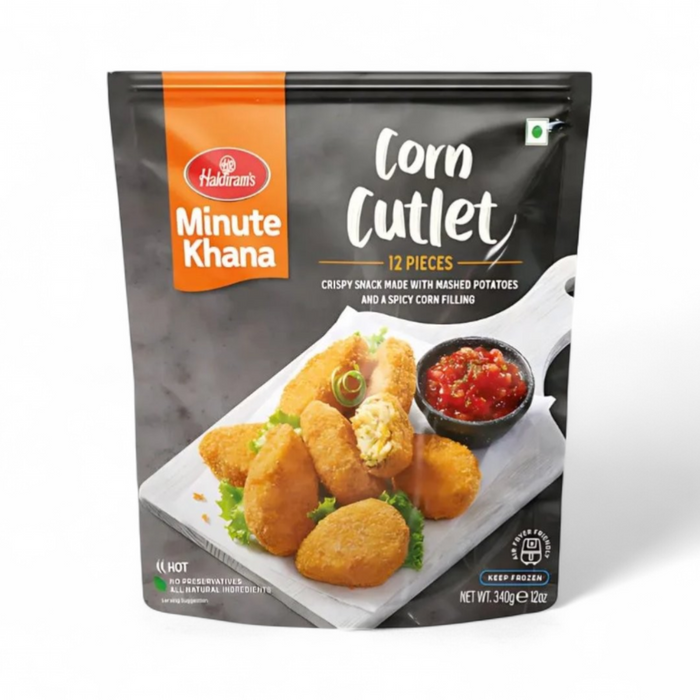 Frozen Haldiram's Corn Cutlet (12pcs) 340gm - Only Berlin Delivery
