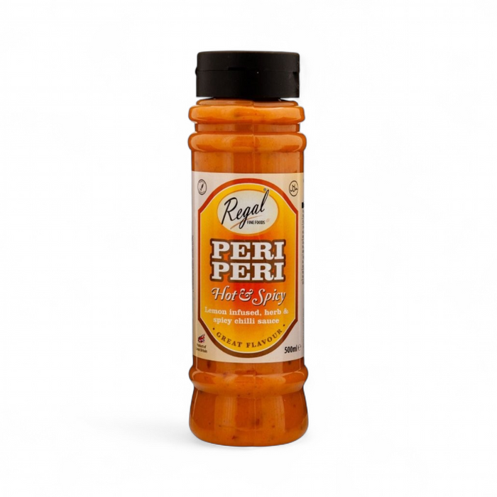 Regal Peri Peri Sauce - Hot & Spicy 500ml (BBE: 09.2026)
