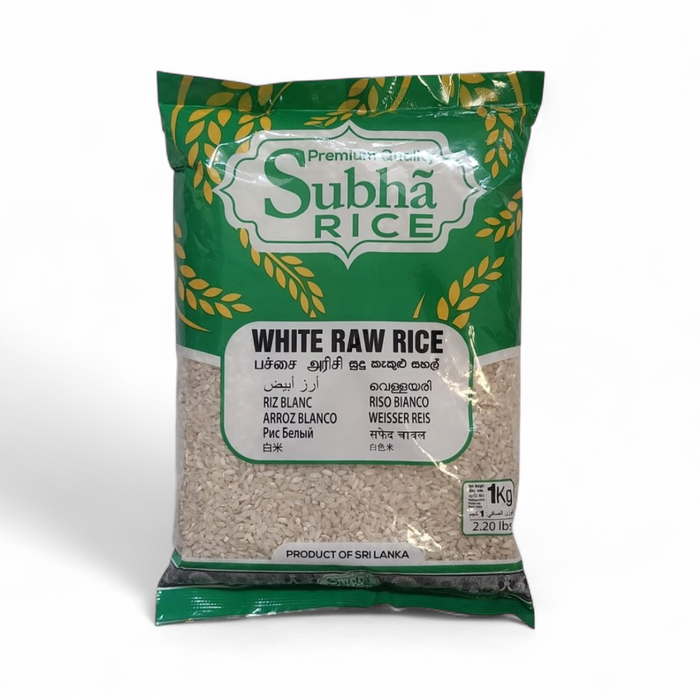 Subha White Raw Rice 1kg