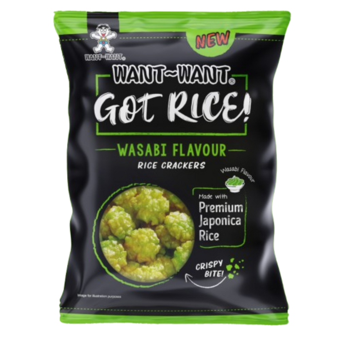 Want - Want Rice Crackers - Wasabi Flavour 85gm
