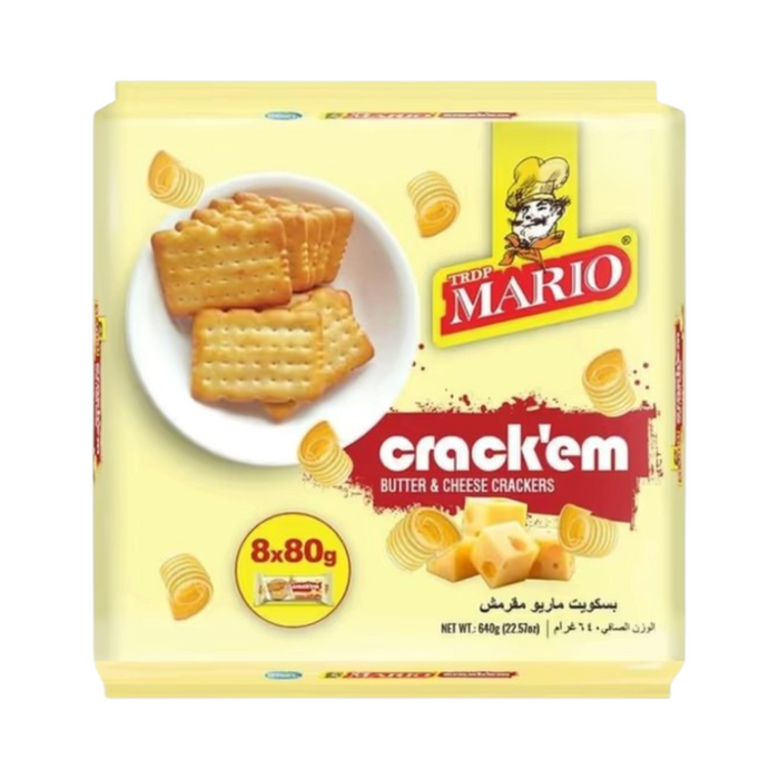 Mario Crack'em - Butter & Cheese Cracker (8 x 80gm) 640gm