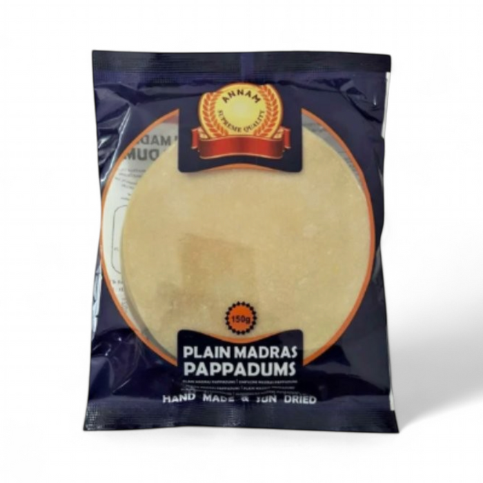 Annam Plain Madras Pappadums 150gm