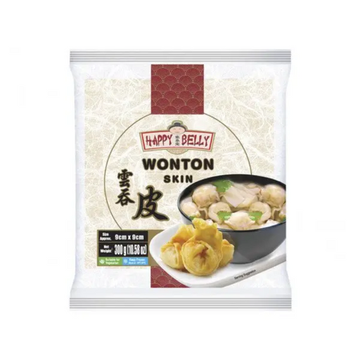 Frozen Happy Belly Wonton Skin (9 x 9cm) 300gm - Only Berlin Delivery