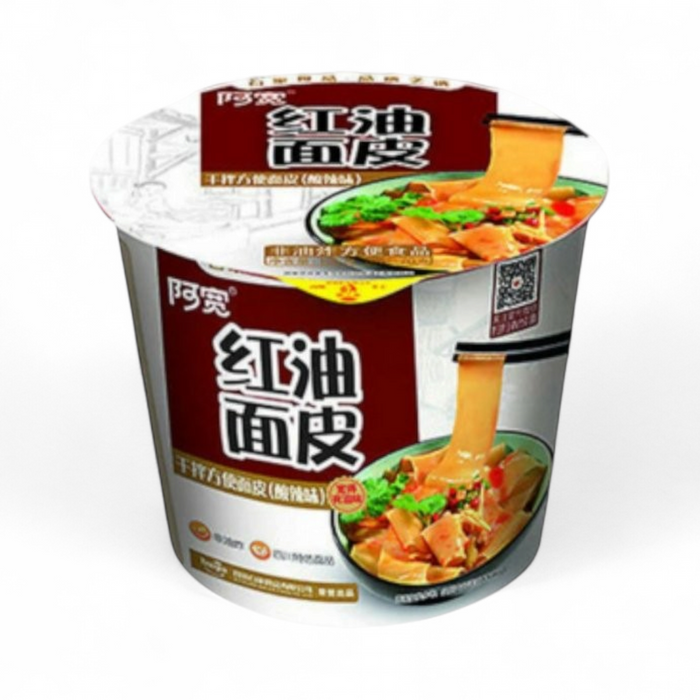 Akuan Broad Cup Noodle - Chili Oil Flavor (Hot & Sour) 115gm