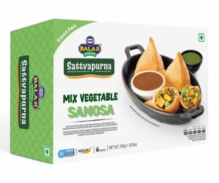 Frozen Balaji Mix Vegetable Samosa With Red & Green Chutney (6pcs) 370gm - Only Berlin Delivery