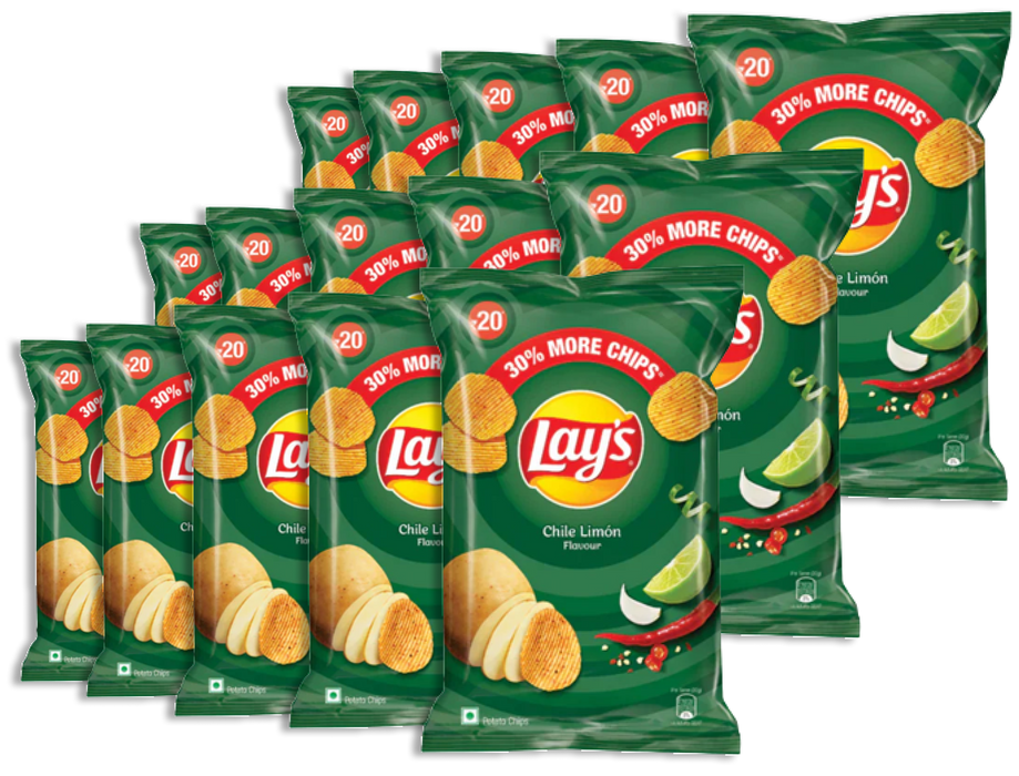 Lays Chips - Chilli Lemon 52gm Bundle (Choose your Quantity)