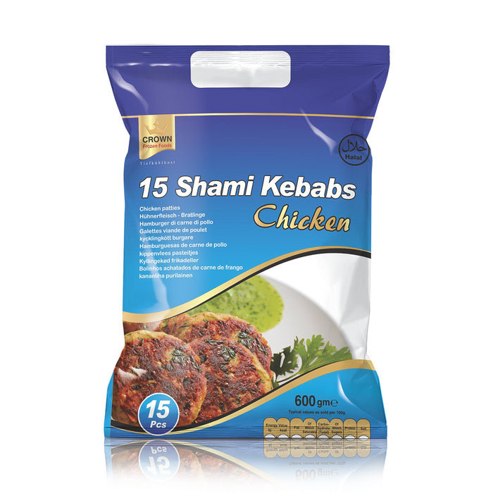 Frozen Crown Chicken Shami Kebab (15 pcs) 600gm - Only Berlin Delivery