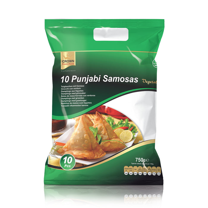 Frozen Crown Punjabi Samosa Vegetable (10 pcs) 750gm - Only Berlin Delivery