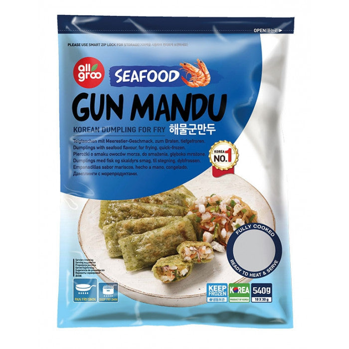 Gefrorener All Groo Gun Mandu-Knödel – Meeresfrüchte 540 g (nur Lieferung nach Berlin)