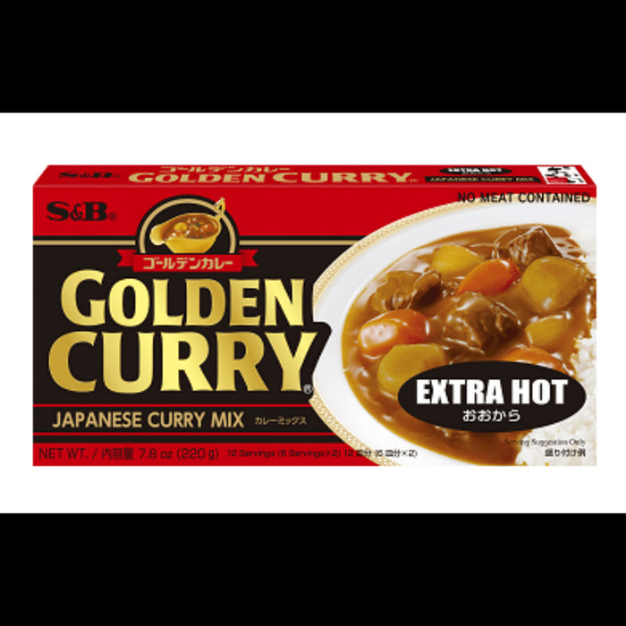 S&B Foods Golden Curry Mix  (Hot) 220gm
