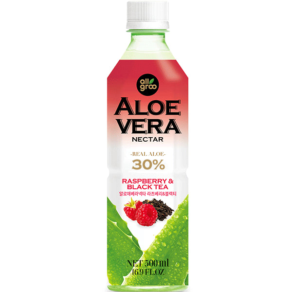 All Groo Aloe Vera Drink - Raspberry & Black Tea 500ml