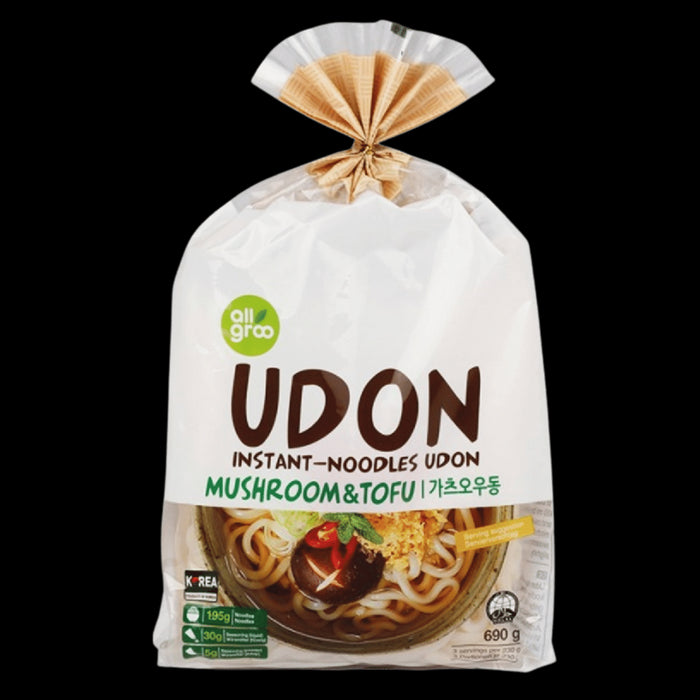 All Groo Instant Udon Noodles - Mushroom & Tofu 690gm