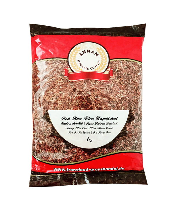 Annam Roter roher Reis (ungeschliffen) 1 kg 