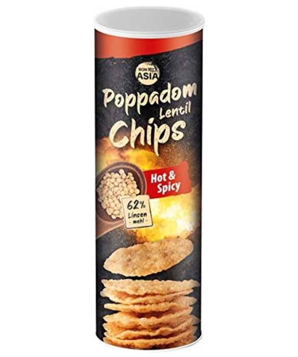 Bon Asia Poppadom Chips - Hot & Spicy 70gm